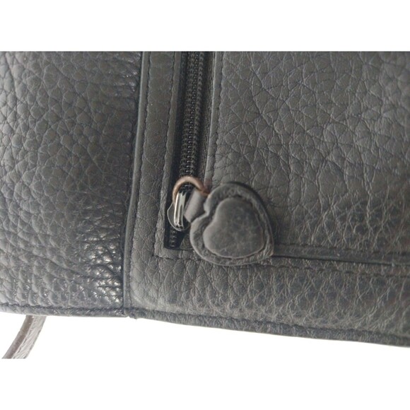 Brighton Leather Crossbody Wallet Tri Fold Black Brown small mini pockets clutch - Picture 12 of 16